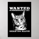 Schrodinger's cat wanted dead or alive posters