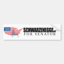 Schwarzenegger for Senator Bumper Sticker