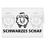 schwarzes schaf greeting card