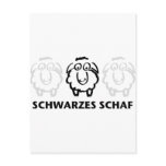 schwarzes schaf post cards