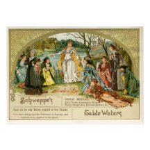 Schweppes Table Waters Gift Tag Business Card Template