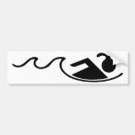 schwimming girl bumper sticker