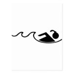 schwimming girl postcards