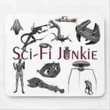 Sci-Fi Junkie Mousepad -  sci fi, computer, mouse,