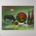 Sci-fi magical poster "Pushing the limits"