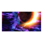 Sci-Fi Space Scene Custom Photo Card