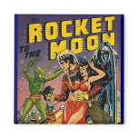 Sci Fi Vintage Comic Book Cover Art Fridge Magnet