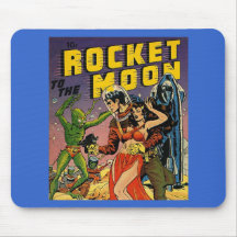 Sci Fi Vintage Comic Book Cover Art Mouse Pads
