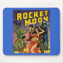 Sci Fi Vintage Comic Book Cover Art Mouse Pads