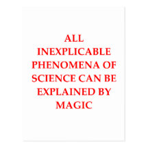SCIENCE and magic Post Card