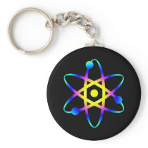 science atom key chain