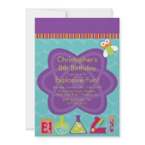 Science Birthday Party Invitation