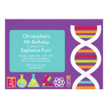 Science Birthday Party Invitation