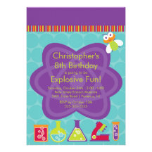 Science Birthday Party Invitation