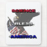 Science Bless America American Flag And Bald Eagle Mouse Pad