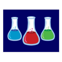 Science Flasks Post Card