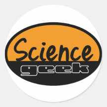 Science Geek Round Sticker