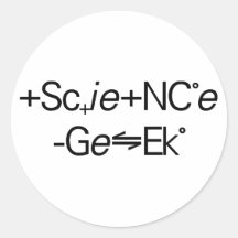 Science Geek Round Sticker