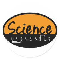 Science Geek Round Sticker