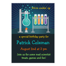 Science Laboratory Birthday Invitation