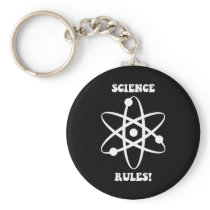 science rules keychains
