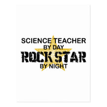 Science Teacher Rock Star by Night Postcards
