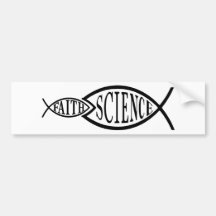 Science Trumps Faith Fish Bumper Sticker