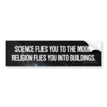 Science vs. religion bumper sticker