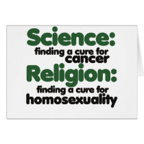 Science VS Religion Greeting Cards