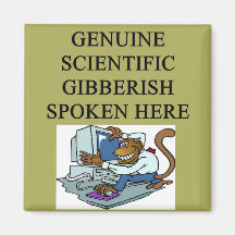 scientific gibberish fridge magnet