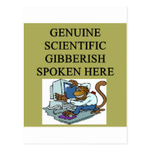 scientific gibberish postcards
