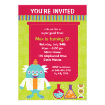 Scientist Birthday Party Invitation