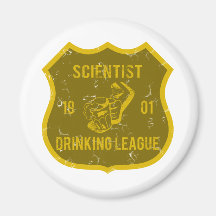 Scientist Drinking League Magnet