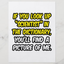 Scientist In Dictionary...My Picture Personalized Flyer