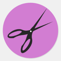Scissor Scissors Shears - Decision Maker Round Stickers