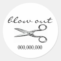 scissor sticker white