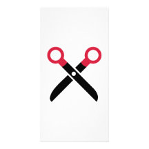 Scissors icon photo greeting card