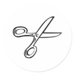 Scissors stickers