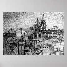 Scketch Jerusalem Print