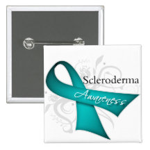 Scleroderma Disease Awareness Ribbon Pinback Button