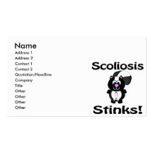 Scoliosis Stinks Skunk Awareness Design Business Cards