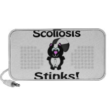 Scoliosis Stinks Skunk Awareness Design Mp3 Speakers