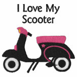 Scooter Design :: Black & Pink Customisable embroidered shirts