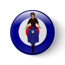 Scooter girl on 3d mod target pin