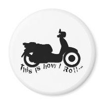 Scooter or E-Bike - This is how I Roll! Refrigerator Magnet