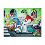 Scooter rally - Yeti and Co. postcards