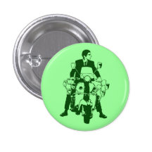 Scooter Rider 2010 green Pinback Buttons