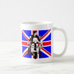Scooter Rider with Union Jack background Coffee Mug