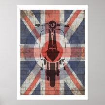 Scooter Union Jack Target art  Poster