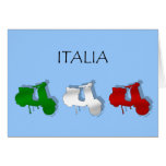 Scooters of Italy Italian Scooter Italia Logo flag Greeting Cards